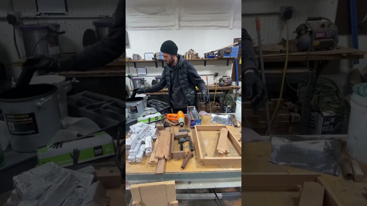 Stabilizing knife handle wood #knifemaking #woodworking