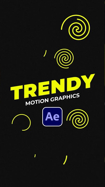 Create Trendy Motion Graphics in After Effects #tutorial