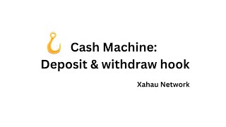 Deposit &amp; Withdrawal Hook: Xahau Network