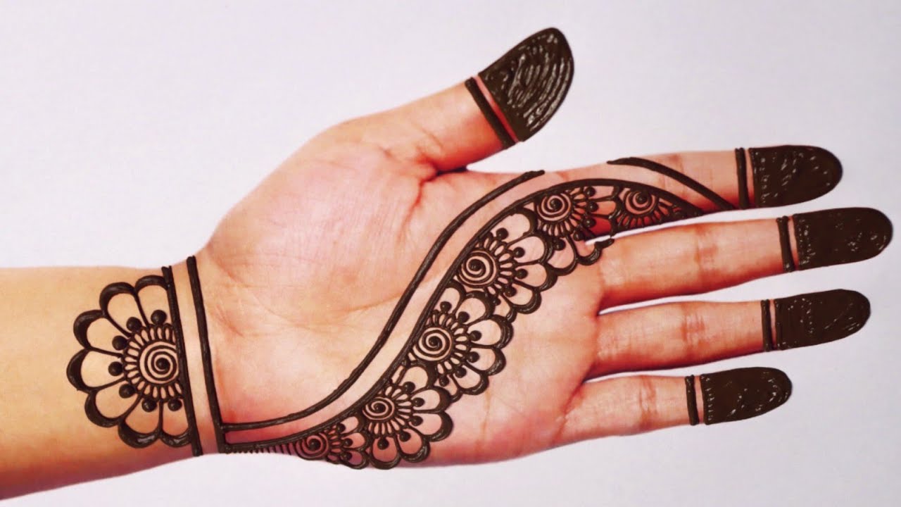 Easy Arabic mehndi designs front hand| Latest Simple Mehandi design ...