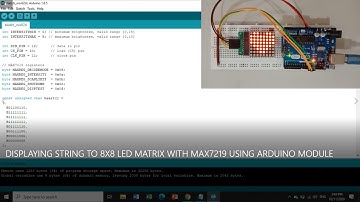 DISPLAYING STRING TO 8X8 LED MATRIX WITH MAX7219 USING ARDUINO MODULE