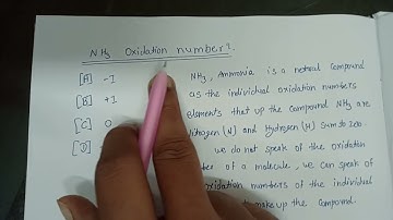 NH3 Oxidation Number? By Sadre Alam