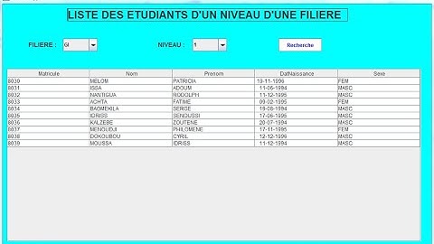 Gestion de notes python