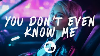 Cheat Codes & Sam Feldt - You Don't Even Know Me (Lyrics)