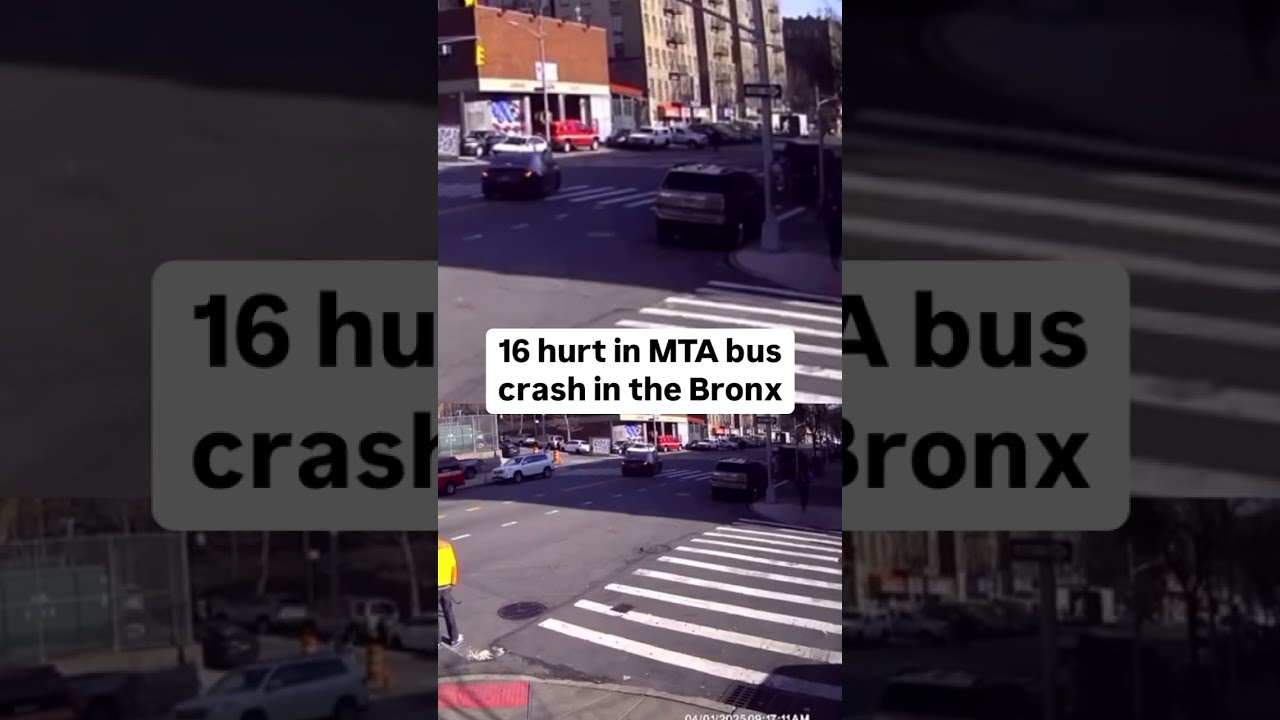 16 hurt in MTA bus crash in the Bronx