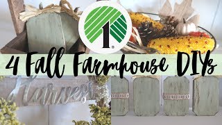 4 FALL FARMHOUSE DOLLAR TREE DIY | FALL DIYS | FALL FARMHOUSE | SIMPLE AND EASY FALL DIYS