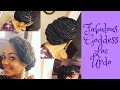 Simple Goddess Loc Updo