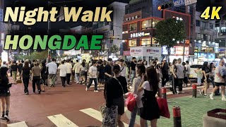 Hongdae night walk | Seoul walk | 초여름 홍대의 밤 | 젊음의 거리