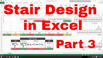 Stair Design Calculation in Excel Sheet | Part 3 #Mahbub_Ali