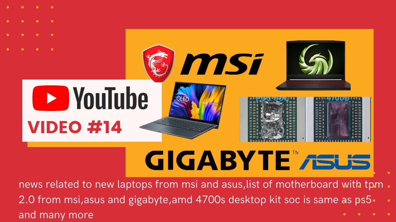 NEWS RELATED TO NEW LAPTOPS FROM MSI AND ASUS,LIST OF MOTHERBOARDS WITH