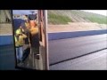 Asphalt paving from load to unload a drivers view