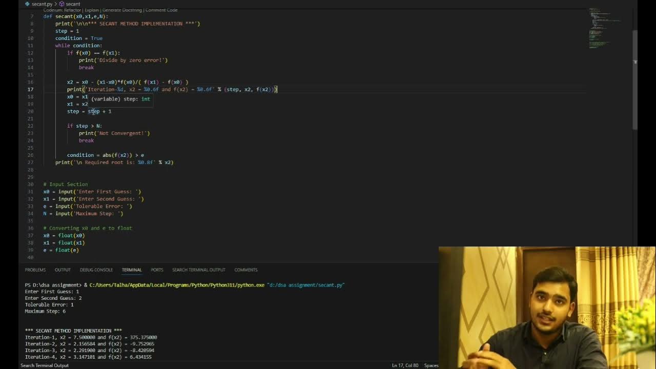 Secant Method Using PYTHON | Numerical Computing | Cryptalks - YouTube
