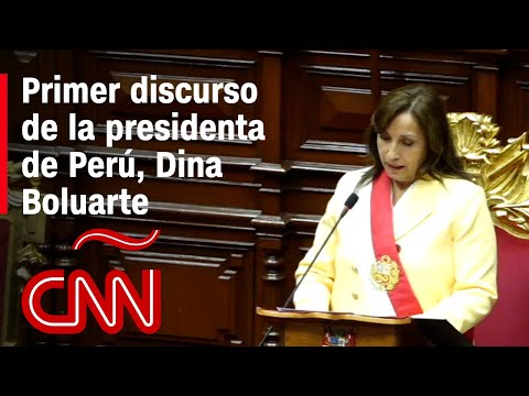 Juramentación de Dina Boluarte como presidenta de Perú. Escucha lo que dijo en su primer discurso