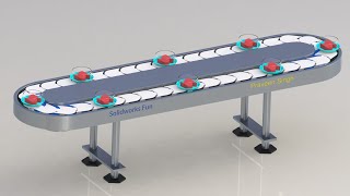 Table top chain conveyor animation in solidworks