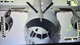 Royal Australian Air Force's New KC-30A Multi Role Tanker Transport Refuels USAF C-17