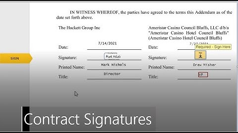 CLM: Contract Signatures
