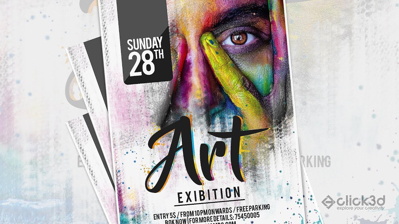  Art Exibition Poster Design Tutorial Photoshop Tutorial 