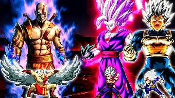 Kratos V2 OP (New) VS VS Gohan Beast V2 OP & Vegeta MUI OP in Jump Force Mugen