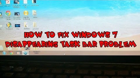 How to fix windows 7 task bar problem