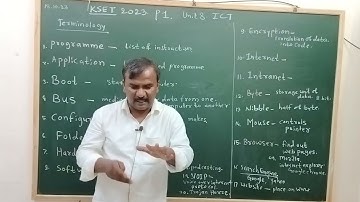 KSET 2023: P1 UNIT 8 ICT IMPORTANT TERMINOLOGY by DGK sir ICT video 5