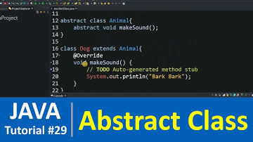 Java Tutorial #29 - Abstract Class and Abstract Methods in Java Programming