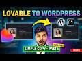Lovable To Wordpress In Minutes : 100% Free &amp; Editable ( NO CODE + GOOGLE AI STUDIO )