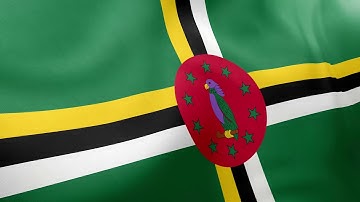 Dominica Flag | 4K Gabon Flag Waving - National Flag | 4k Video background | Waving flag of Dominica