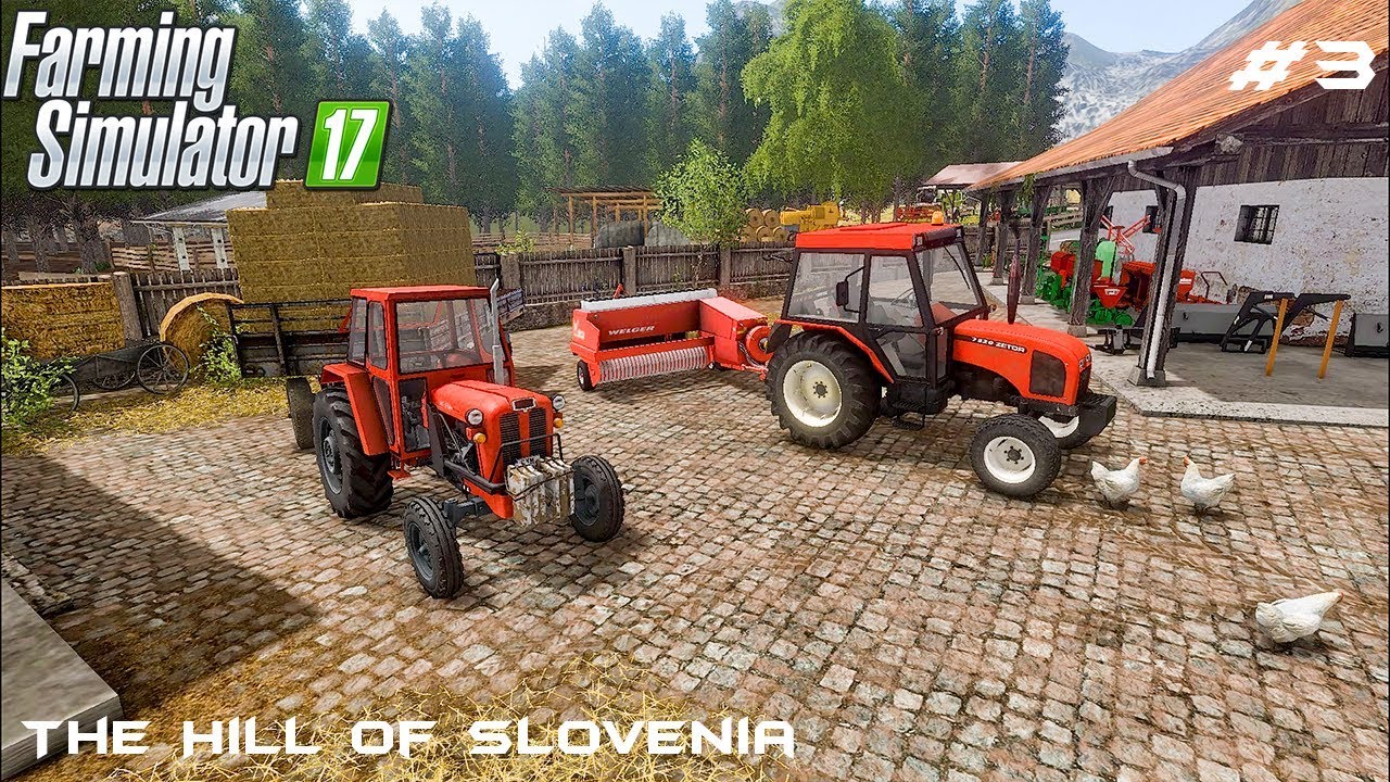 Baling and collectiong bales | The Hill Of Slovenia | Farming Simulator 2017 | Episode 3
