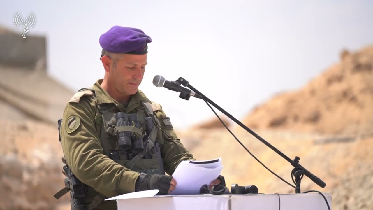 נאומו של מפקד אוגדה 252, תת אלוף יהודה ואך, על הלחימה ברצועת עזה