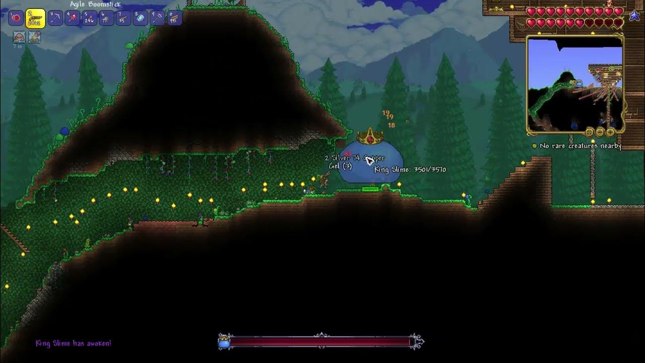 IT'S RAINING STICKY SLIME! Terraria's King Slime Boss In Don't