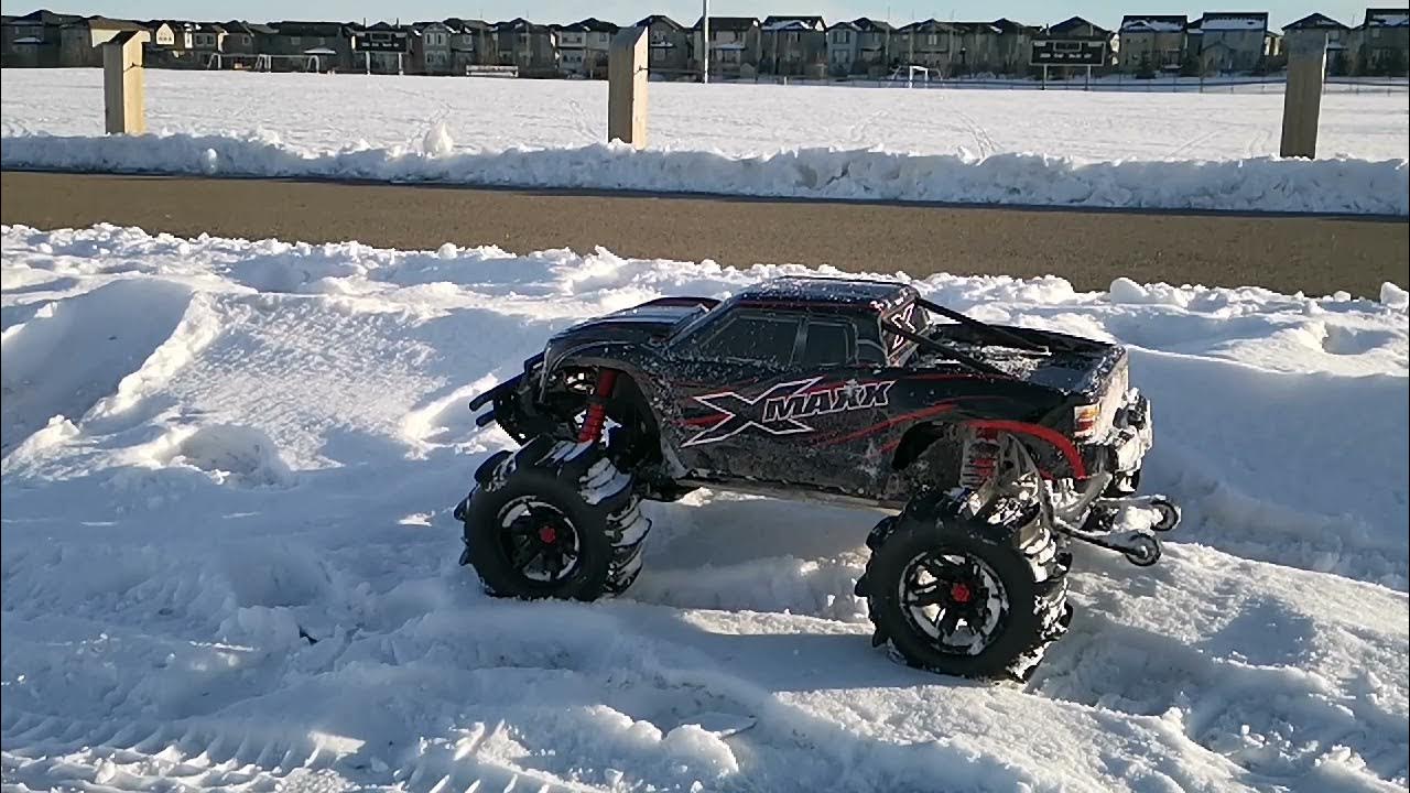 XMAXX 800kv Max5 30/30 Mod1.5 Paddle Tires Snow Run YouTube