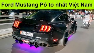 Ford Mustang GT 5.0 Widebody PÔ TO NHẤT VIỆT NAM dạo phố cùng Audi R8 của Sơn Tùng