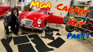 The 1960 MGA gets carpet, part 1