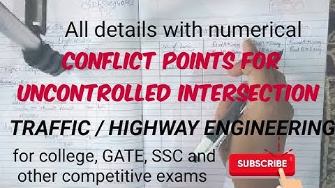 conflict points at intersection | traffic engineering | highway engineering
