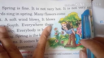 Date-09-10-2020#Class-2,# subject- English Reader# ch-12 spring is fine# reading book and book fill#