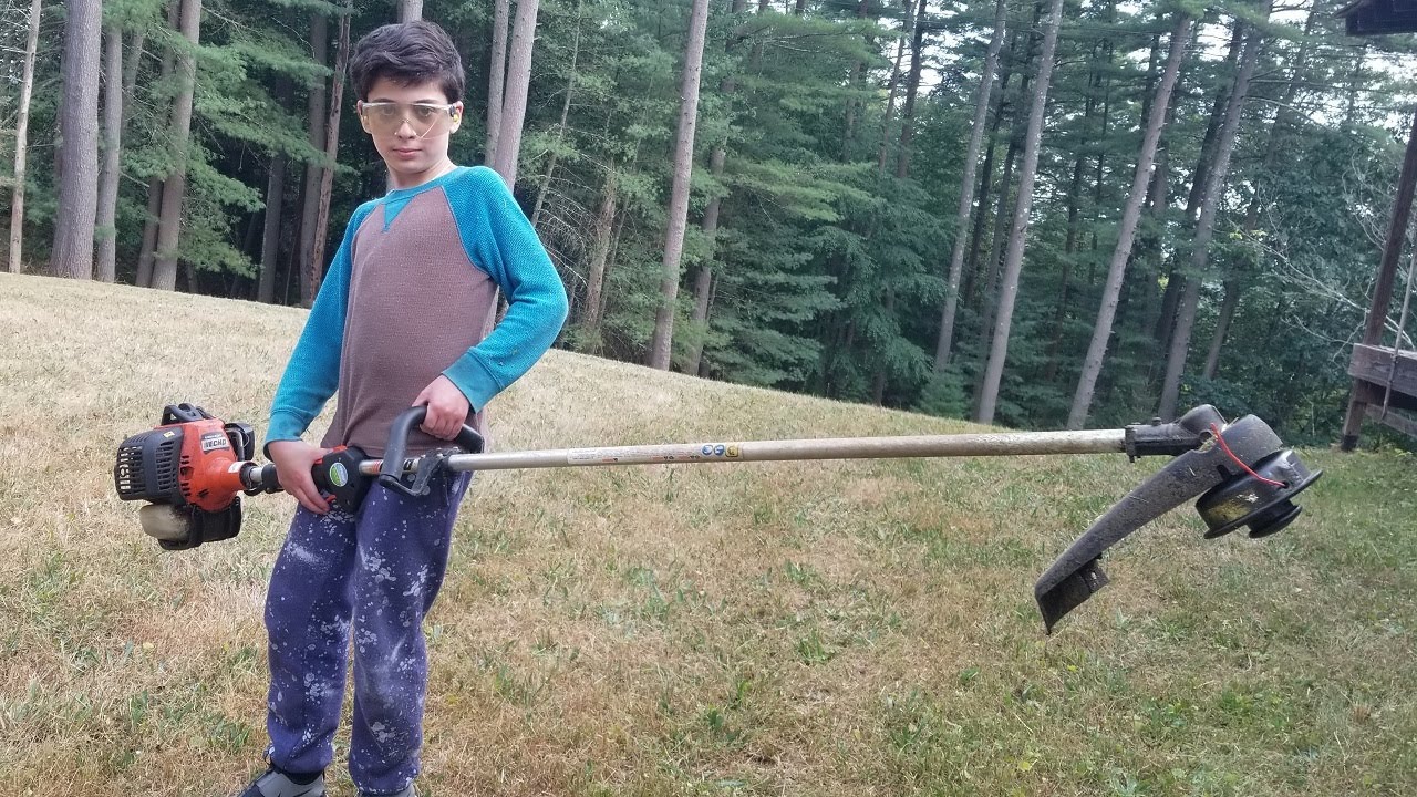 Trimming Weeds with Echo Weed Trimmer Amazing Results! - YouTube