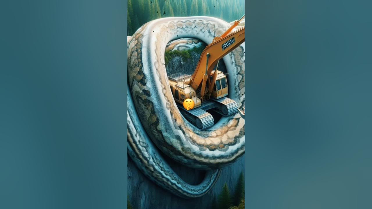 Nature Scenery | giant python and Excavator video #shorts #neture # ...