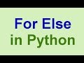 Python Tips &amp; Tricks: For Else in Python