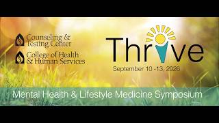 Thrive: AU Mental Health & Lifestyle Medicine Symposium 2026 | Keynote (September 11, 2026)