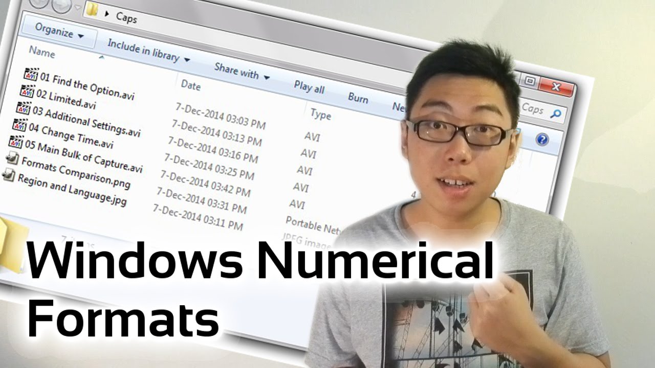 Windows Numerical / Date / Time Formats - YouTube