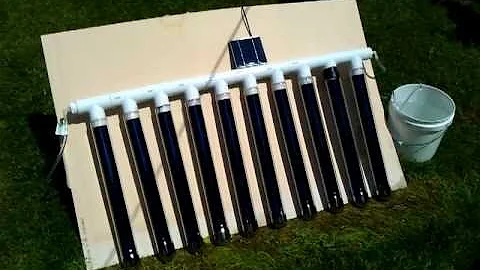 DIY solar vacuum tube water heater manifold