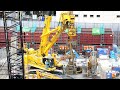 2/18UP 巨大な重機SDX612で基礎の掘削!! 拡底ﾊﾞｹｯﾄ!! 43階建てﾀﾜﾏﾝ ﾌﾞﾗﾝｽﾞﾀﾜｰ大阪本町