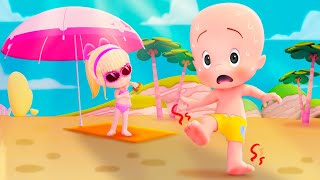 Hot and Cold in the beach | Potty Training Song | Cleo & Cuquin | Singing Kids