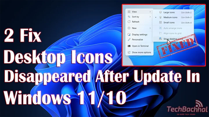 Fix Desktop Icons Disappeared After Update in Windows 11 /10 - How To Restore desktop icon Missing ✅