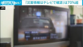 「災害情報の取得手段はテレビ」が70％以上　「ネットのみ」は3％(2023年6月11日)