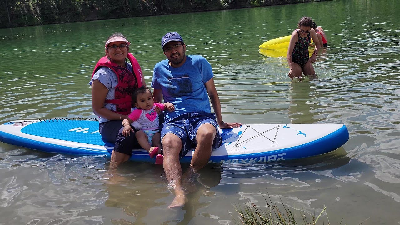 Paddle Boarding Johnson Lake Near Banff Town Banff National Park