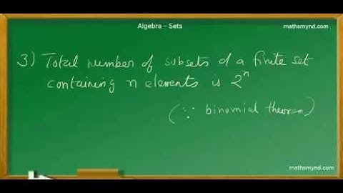 Properties of Subsets
