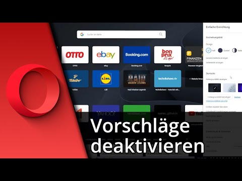 Opera Vorschläge deaktivieren ✅ Tutorial [Deutsch/HD]