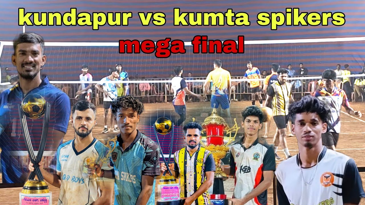 Mega final kundapur vs kumta spikers santu  yogu  deepak pacha sudha blendan