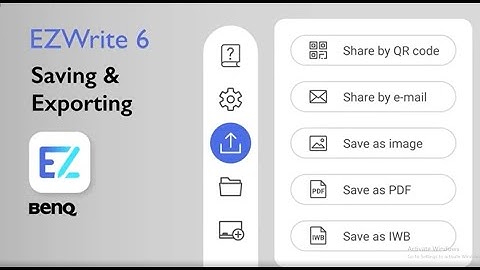 How to save and export in BenQ Board EZWrite 6